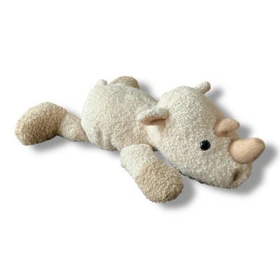 Dan Dee Mini Plush Rhino Beige/Tan 7” Floppy Baby Rhinosaurus Stuffed Baby Toy - Image 1 of 4