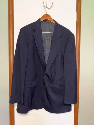 Oscar De La Renta Negro Hombre Traje de Lana Chaqueta Botones Dorados Talla 44L Foto 1 de 4