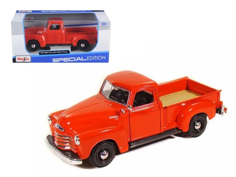 Chevrolet 3100 1950 camioneta pickup naranja modelo diecast 1:25 - Maisto - 31952OR Foto 1 de 1