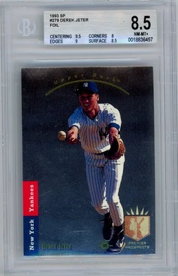 Upper Deck SP DEREK JETER 1993 novato #279 lámina Yankees Hof BGS 8,5 N458 Foto 1 de 3