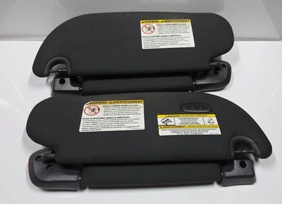 07-14 FORD EXPEDITION NAVIGATOR LEFT RIGHT SIDE SET LIGHT SUN VISOR BLACK OEM Foto 1 de 3