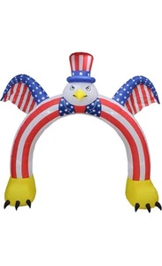 9 Foot Tall Patriotic Independence Day 4th of July Inflatable Flying Bald Eagle - Picture 1 of 4