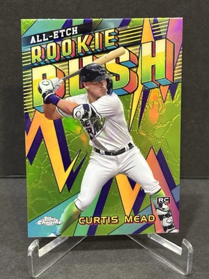 2024 Topps Chrome  All-Etch Rookie Rush (RC) Curtis Mead #CERR-6 Tampa Bay Rays - Image 1 of 2