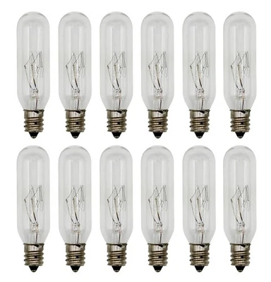 Bombillas Tubulares 15W T6, 120V, Base Candelabro E12, Vidrio Transparente, Cálidas Foto 1 de 3