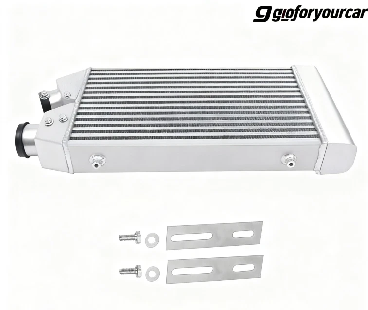 2.5"inch Aluminum Intercooler Front Mount Inlet & Outlet Same One Side Universal Foto 1 de 4