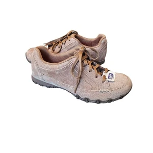 Skechers Relaxed Fit Leather Comfort Shoes Tan Size 6 Air Cooled Memory Foam - Picture 1 of 8