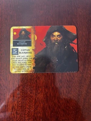 CAPTAIN BLACKHEART Spanish Main First Edition Pirates Wizkids CSG Pocketmodel - Image 1 of 2