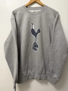 Tottenham Hotspur Spurs Mens L Pullover Gray Sweatshirt Soccer Made In USA EPL - Picture 1 of 7