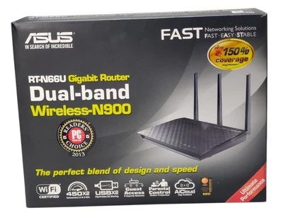 ASUS RT-N66U 450 Mbps 4-Port Gigabit Wireless N Router - Image 1 of 4
