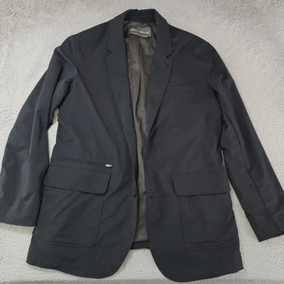 Eddie Bauer Blazer Mens Tall 48 Black Travel Stretch Mesh Lined Pockets Tech - Image 1 of 4