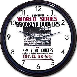 Brooklyn Dodgers NY Yankees Ebbetts Field Wall Clock 1955 World Series  Ford - Picture 1 of 1