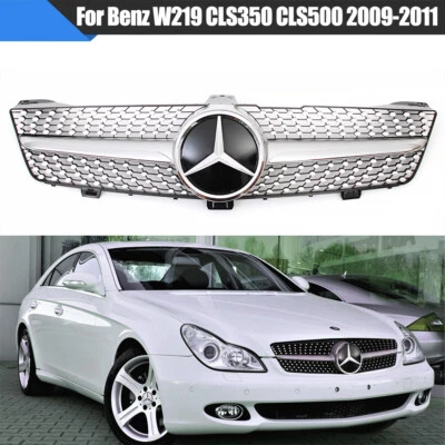 Front Upper Grill w/Emblem For Mercedes Benz W219 CLS350 CLS500 CLS550 2009-2011 - Изображение 1 из 4