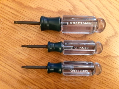 NEW OLD STOCK CRAFTSMAN STUBBY 3 PIECE TORX SCREWDRIVER SET MADE IN USA - Image 1 of 4