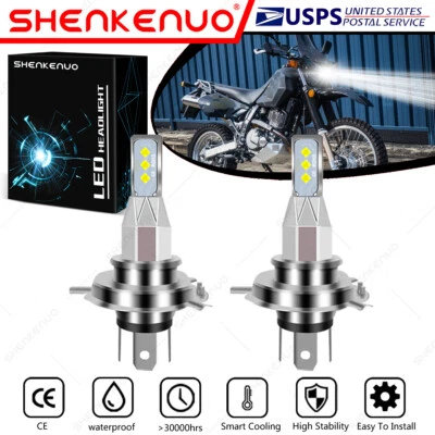 For Suzuki DR650SE DR650 SE 1990-2018 2019 2X H4 LED Headlights Bulb 6000K White - Image 1 of 4