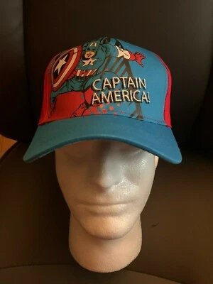New with Tags NWT Captain America Kids Adjustable Baseball Hat OSFM - Image 1 of 2