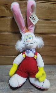 Vtg 1987 Disneyland Roger Rabbit Stuffed Plush 12" Tall Walt Disney/ Amblin
