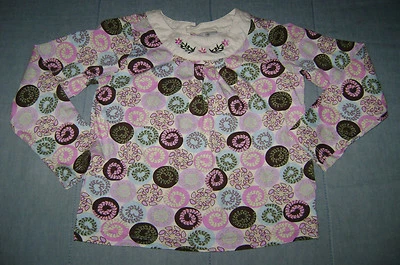 Top Hanna Andersson Rosa/Azul/Marrón Floral Lunares Manga Larga Talla 130 Foto 1 de 3