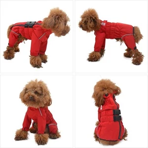 Lovelonglong Lightweight Dog Raincoat Pet Waterproof Jacket Windproof Red Size M - Picture 1 of 3