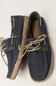 G.H. Bass And Co. Cavas Blue Jean  Blue Boat Shoes Mens Size 7m Excellent - Picture 1 of 8