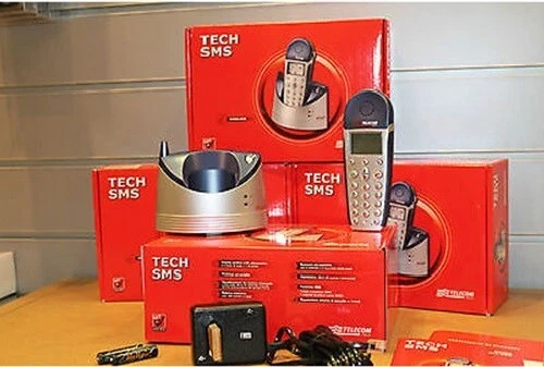 CORDLESS TELECOM TECHSMS Display LCD mono retroillum. vivavoce 2XAAA ric. Blu - Immagine 1 di 1