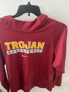 Nike USC Hoodie Men XL Trojan Basketball Fleece Pullover Red Sweatshirt Logo - Picture 1 of 7