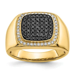0.72 Ct Lab Grown Diamond Men's Engagement Prong Ring 14K Solid Yellow Gold - Picture 1 of 5