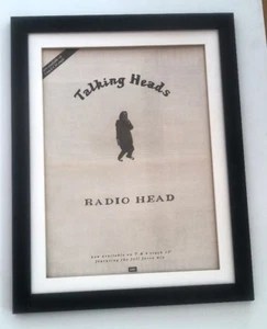 TALKING HEADS*Radio Head*1987*ORIGINAL*POSTER*AD*FRAMED* FAST WORLD SHIP* - Picture 1 of 4