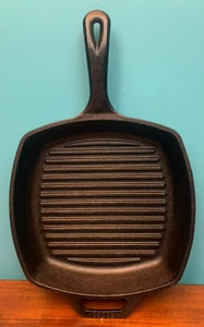 Lodge Gusseisen Grill 10,5" Skillet Pan Square Griddle 8SGP, Made in USA - Bild 1 von 8