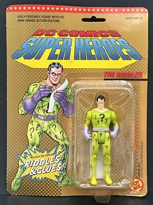Figura de acción de villano acertijo superhéroes de DC Comics Toy Biz 1989 ToyBiz 4411 Foto 1 de 4