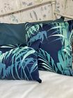 Sanderson ‘PALM HOUSE 16”/18”/ 20" x 12" Cushion Cover Ink/Teal