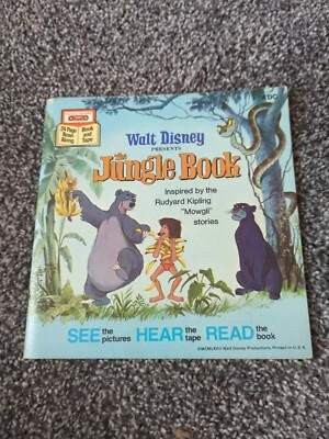 Libro de colección Disney El libro de la selva leído a lo largo 1977 solo sin cinta de casete Foto 1 de 4