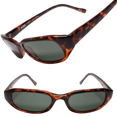 Gafas de sol rectangulares Glam Rock Indie Flair Deadstock genuinas vintage tortuga Foto 1 de 3