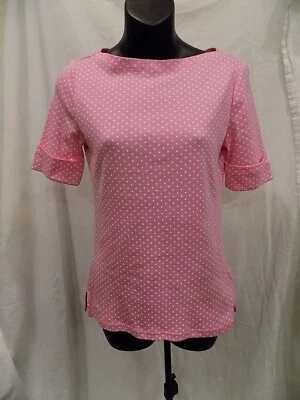 Camiseta de algodón lunadote rosa y blanco Ralph Lauren para mujer S (209) Foto 1 de 4