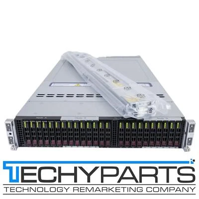 SuperMicro 2029BT-HNC1R 2U 24-Bay 4-Node X11DPT-B Server w/AOC-MTG-i2TM & Rails - Image 1 of 4
