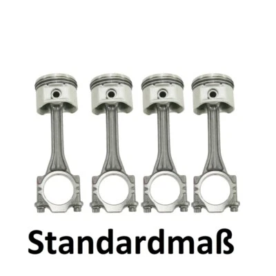 4x pistón STD con biela para VW 1.0 AUC ALD 030107065CH 030105401AF Foto 1 de 4