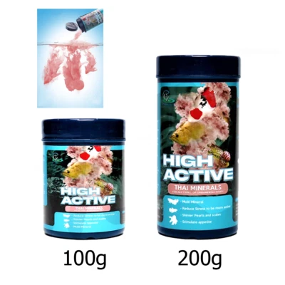 HIGH ACTIVE 100g, 200g Thai Minerals for ornamental fish food Cichlids, carp, betta HA