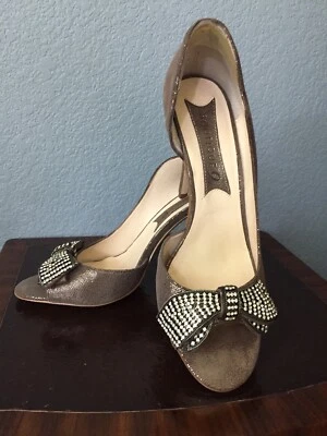 BOUTIQUE 9 Leather SHOES Size 11 US (EUR 43.5) (UK 8.5) New SHIP FREE Rhinestone - Image 1 of 4