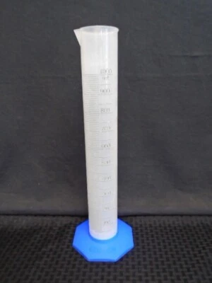 NALGENE Plástico Polipropileno 1000 ml TC/TD Cilindro Graduado Base Hexagonal 3662-1000 Foto 1 de 4