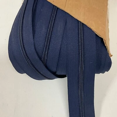 10 Yards (30 feet) Dark Blue YKK Zipper coil chain # 5 CNF 3/4" U1233 - Image 1 of 2