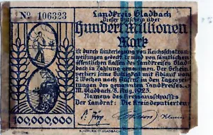 Europa, Germania: 100 milioni di marchi 1923 - Foto 1 di 2