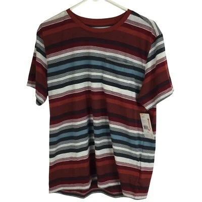 Marmot Tee Red Rock Short Sleeve T-Shirt Mens Retro Red Stripe Pocket Size M NWT - Image 1 of 4