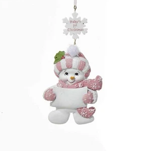 Kurt Adler Baby's 1st Christmas Snow Baby Girl Ornament, 5.25-Inch Tall - Picture 1 of 1
