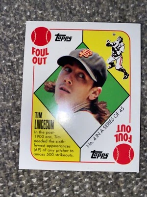 2010 Topps Wal-Mart Blue Backs Insert #4 Giants Tim Lincecum Baseball Card - Image 1 of 2