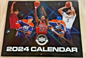 2024 Upper Deck Sports NBA NHL PGA Calendar Michael Jordan & Tiger Woods - Picture 1 of 4