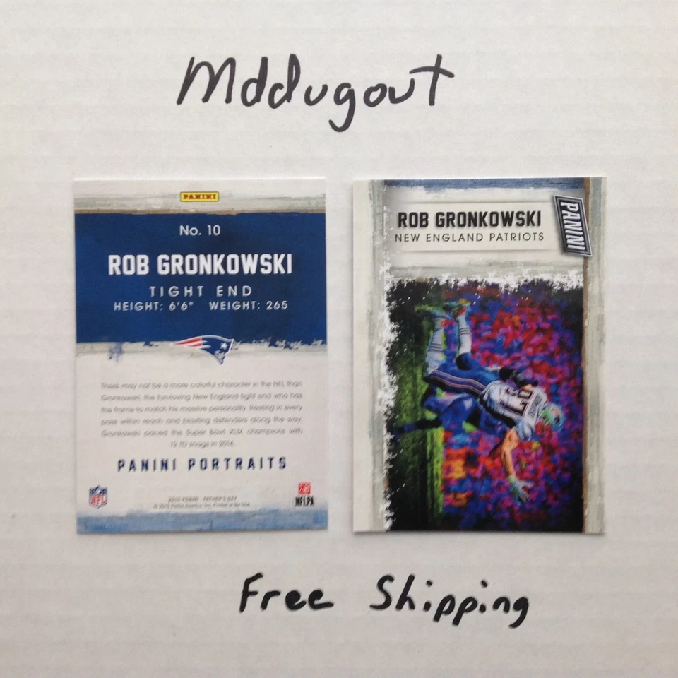 ROB GRONKOWSKI #10 Patriots portraits 2014/15 2015 Panini Fathers Day - Image 1 of 1