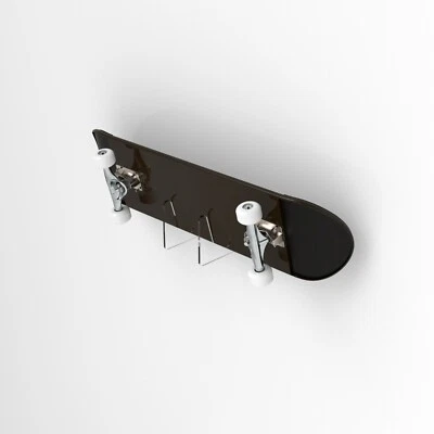 PLEXICO Clear Skateboard Mounts Deck / Wall Hanging Brackets / Skateboard Holder Stand