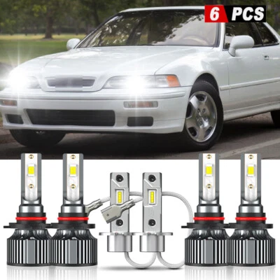 FIT Acura Legend 1990-1994 bombilla de faro haz alto + luz antiniebla blanca 6 un. Foto 1 de 4