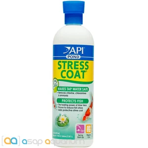 API Pond Stress Coat 16oz Makes Tap Water Safe and Protects Fish - Picture 1 of 1