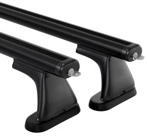 Black Roof Rack Bars M0KK Aero 120cm (Pair of) For Renault Kangoo Van (1998-24) - Picture 1 of 4