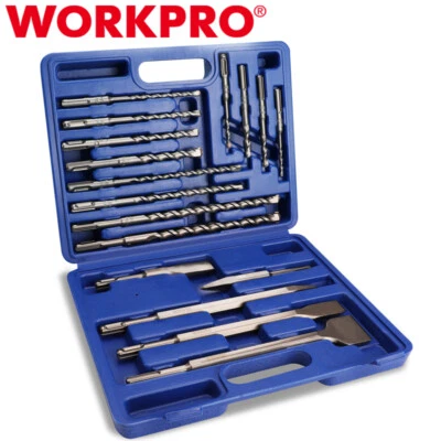 WORKPRO 17PC SDS-Plus Rotary Hammer Drill Bits and Chisel Set for Concrete Stone - Image 1 of 4
